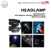 Headlamp LED Cas Senter Kepala Rechargeable 6