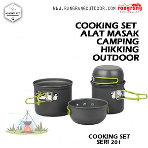 Alat Memasak Obat Lapar Panci Set – Nesting Set seri 201 Camping Hiking Outdoor Camping Cooking Set Seri 201