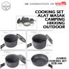 Obat Lapar Alat Jumbo  Memasak Panci Set seri 500 – Nesting Set Camping Hiking Outdoor piknik Cooking Set seri 500 8