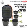 Alat Memasak Obat Lapar Panci Set – Nesting Set seri 201 Camping Hiking Outdoor Camping Cooking Set Seri 201 6