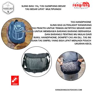 Tas Kece/ Sling Bag Ultralight / Tas Selempang Besar / Tas Lipat Multifungsi  Rangrang