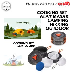 Obat Lapar Alat Memasak Panci Set – Nesting Set seri 200 Camping Hiking Outdoor Camping Cooking Set seri 200