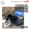 Obat Lapar Alat Memasak Panci Set – Nesting Set seri 200 Camping Hiking Outdoor Camping Cooking Set seri 200 6