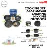 Obat Lapar Alat Memasak Panci Set 301 – Nesting Set Camping Hiking Outdoor Camping Cooking Set Seri 301 6