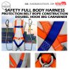SAFETY  FULL BODY HARNESS Protection Belt 2M Rope Type O Hooks DOUBLE BIG CARABINER 5