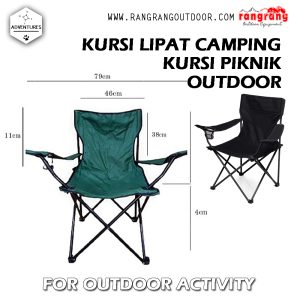Piknik Kursi Camping Kursi Kursi Lipat Kursi Santai Outdoor hijau-hitam