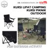 Piknik Kursi Camping Kursi Kursi Lipat Kursi Santai Outdoor hijau-hitam 5