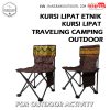 Kursi Santai Etnik Kursi Camping Kursi Lipat  Asik Kursi Lipat Etnic Coklat Brown 8