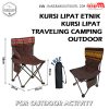 Kursi Santai Etnik Kursi Camping Kursi Lipat  Asik Kursi Lipat Etnic Coklat Brown 9