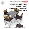 Kursi Santai Etnik Kursi Camping Kursi Lipat  Asik Kursi Lipat Etnic Coklat Brown 6