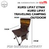 Kursi Santai Etnik Kursi Camping Kursi Lipat  Asik Kursi Lipat Etnic Coklat Brown 7
