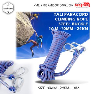Climbing RopeTali Paracord Panjat Tebing  Steel 10M 10mm – 24KN – Blue