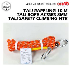 Tali Outdoor Darurat Panjat Tebing Survival Fire Rope 10M Tali Rappelling Safety Climbing