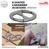 Acsessoris Cincin Kait – Mountaineering 8 Shaped Carabiner Pengait Barang Multifungsi Silver 10