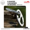 Acsessoris Cincin Kait – Mountaineering 8 Shaped Carabiner Pengait Barang Multifungsi Silver 7