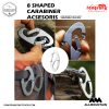 Acsessoris Cincin Kait – Mountaineering 8 Shaped Carabiner Pengait Barang Multifungsi Silver 8