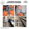 Carabiner Aksesoriss Gantungan Tas Quickdraw Carabiner Aluminium Alloy -Silver 9