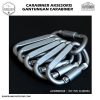  Carabiner Aksesoriss Gantungan Tas Quickdraw Carabiner Aluminium Alloy -Silver 10