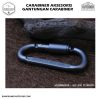  Carabiner Aksesoriss Gantungan Tas Quickdraw Carabiner Aluminium Alloy -Silver 12