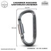  Carabiner Aksesoriss Gantungan Tas Quickdraw Carabiner Aluminium Alloy -Silver 14
