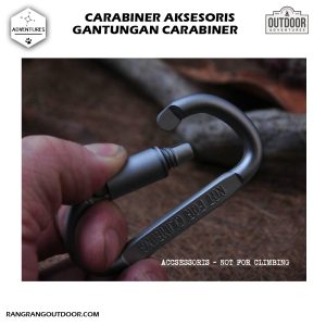  Carabiner Aksesoriss Gantungan Tas Quickdraw Carabiner Aluminium Alloy -Silver