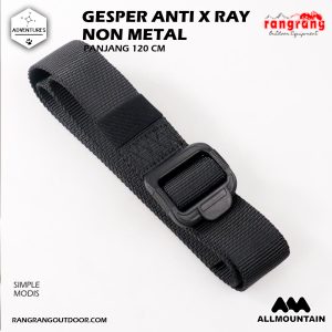 Tali Ikat Pinggang Simpel & Modis – Ikat Pinggang Pria Tactical Anti X-ray Non Metal – Black