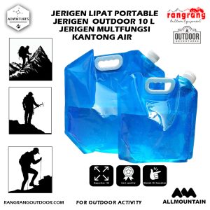 Jerigen  Portable Kantong Air Portable Water Bag 10L – Transparent