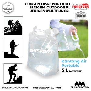 Jerigen  Portable Kantong Air Portable Water Bag 5L – Transparent