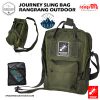 JOURNEY Sling bag Classic Rangrang Outdoor, Outdoor Stlye  _ Green Army 13