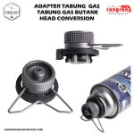 Kepala Adaptor Gas segitiga Kompor Camping Camping Propane Burner Head Kepala Gas Kaleng Portable