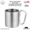 Unik Desain, Cangkir Karabiner Stainless Steel Size Mug Gelas Karabiner Carabiner Outdoor Gunung 14