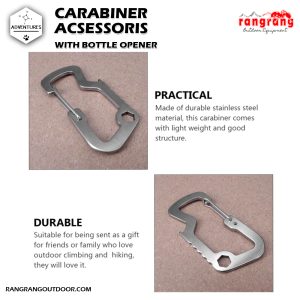 Carabiner Acsessoris Stainless Steel with Bottle Opener