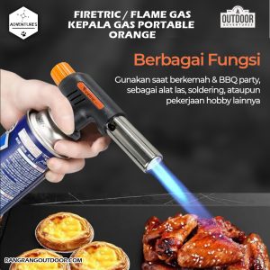 Firetric Kepala Gas Butane Portable Flame Gun Torch  orange black