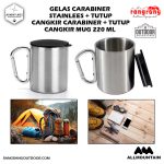 Unik Desain, Cangkir Karabiner Stainless anti Tumpah Steel Size Mug Gelas Karabiner Carabiner Outdoor Gunung + Tutup Mug Unik Desain, Cangkir Karabiner Stainless anti Tumpah Steel Size Mug Gelas Karabiner Carabiner Outdoor Gunung + Tutup Mug