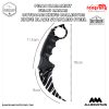 Pisau Karambit, Pisau Ranting, Pisau Outdoor, Pisau koleksi / Black White 6