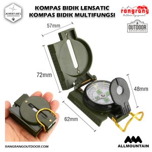 Kompas Bidik lensatic Army Alumunium High Quality/Kompas Lensa