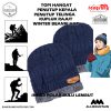 Topi Hangat Topi Kupluk Rajut Pria Wanita Poliester Winter Beanie Hat Kupluk Gunung  9