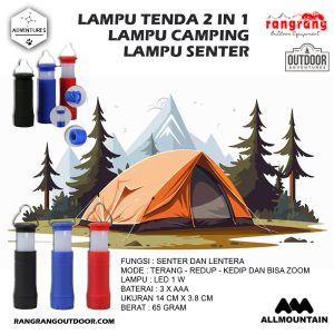 Lampu Tenda – Lampu camping tarik 2 in 1 – Senter mini Portable – Lampu Gunung – Lampu Darurat Emergency