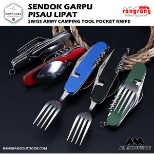 Sendok Garpu Pisau Swiss Army Camping Tools Pocket Knife EDC 5 in 1-EDCGEAR