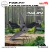 Pisau Lipat Outdoor Portable Knife Survival Stainless Steel black Gray 14