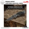 Pisau Lipat Outdoor Portable Knife Survival Stainless Steel black Gray 15