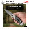 Pisau Lipat Outdoor Portable Knife Survival Stainless Steel black Gray 16