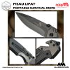 Pisau Lipat Outdoor Portable Knife Survival Stainless Steel black Gray 10