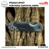 Pisau Lipat Outdoor Portable Knife Survival Stainless Steel black Gray 11