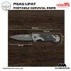 Pisau Lipat Outdoor Portable Knife Survival Stainless Steel black Gray 13