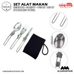 Set Alat Makan Sendok Garpu Pisau Lipat Portable Cutlery – Silver Set Alat Makan Sendok Garpu Pisau Lipat Portable Cutlery – Silver
