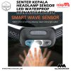 Senter Kepala SEnsor, Headlamp Sensor LED Waterproof Rechargeable IPX4 – Black 11