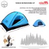 Tenda camping Tenda gunung 2-3 orang / tenda murah / tenda simpel / tenda singel layer / tenda singel 2-3 orang 6