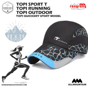 Topi Sport T – T Model – Topi Outdoors – Topi QUICKDRY – Black