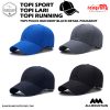 Topi sport topi running Polos Black Detail Polkadot-Black Comfortable Hat For Every Occasion 12